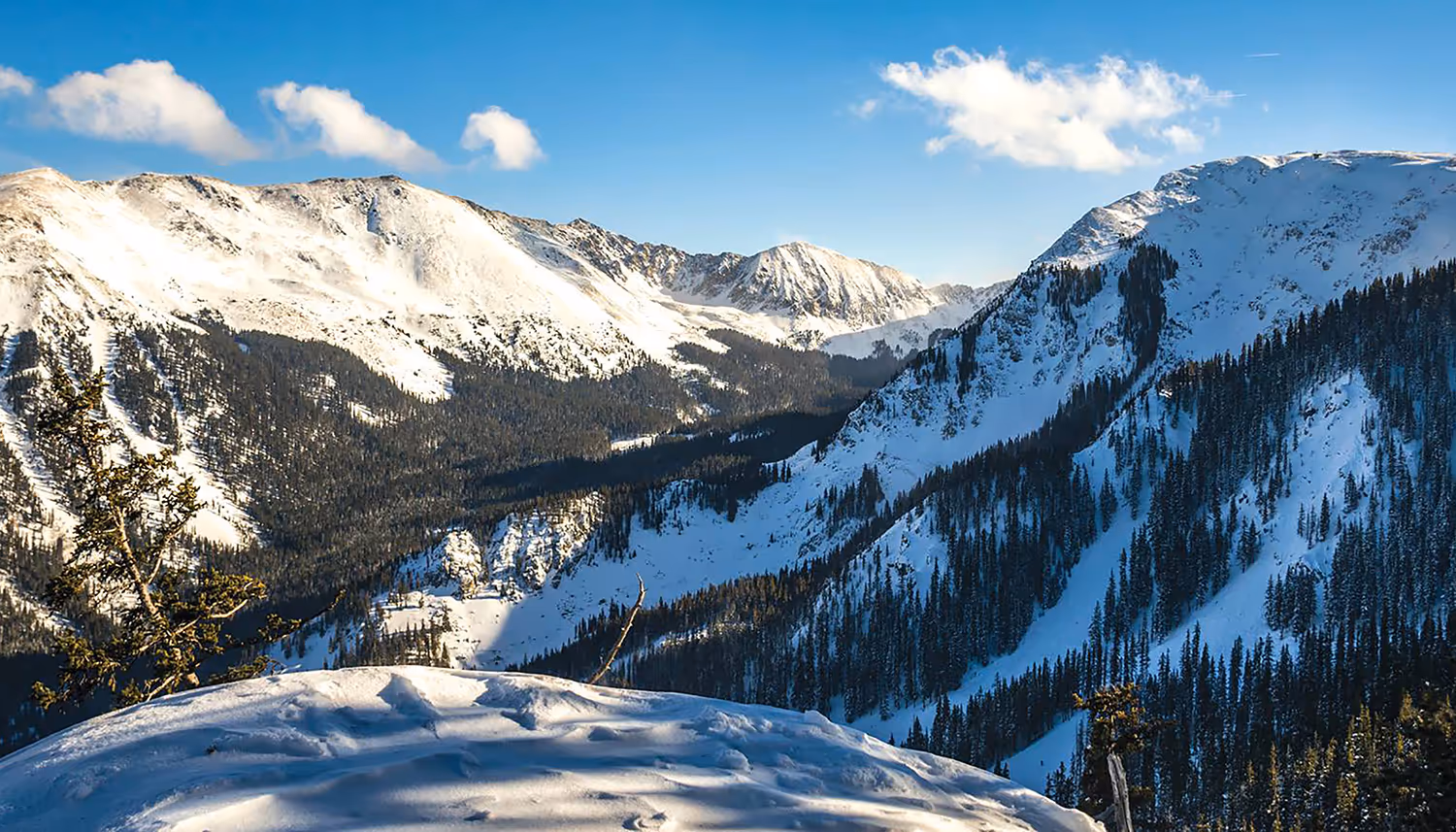 Snow covered mountains