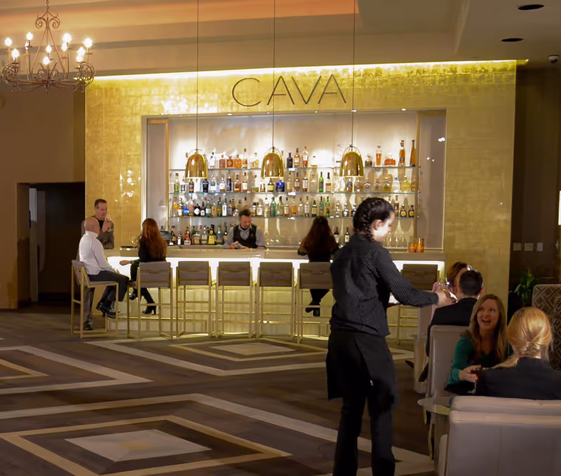 Cava lobby bar in Eldorado Hotel & Spa