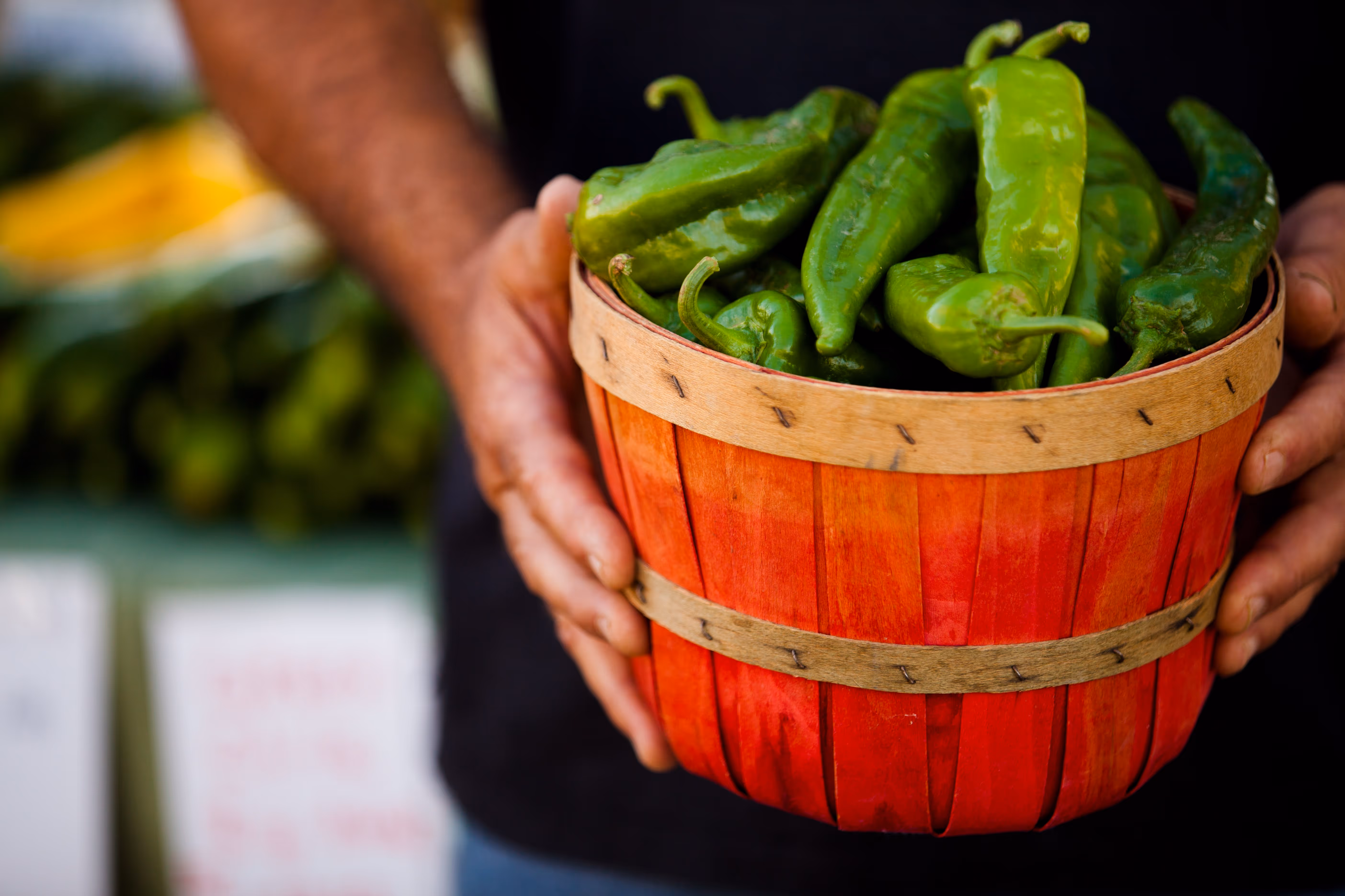 Barrel of green chile
