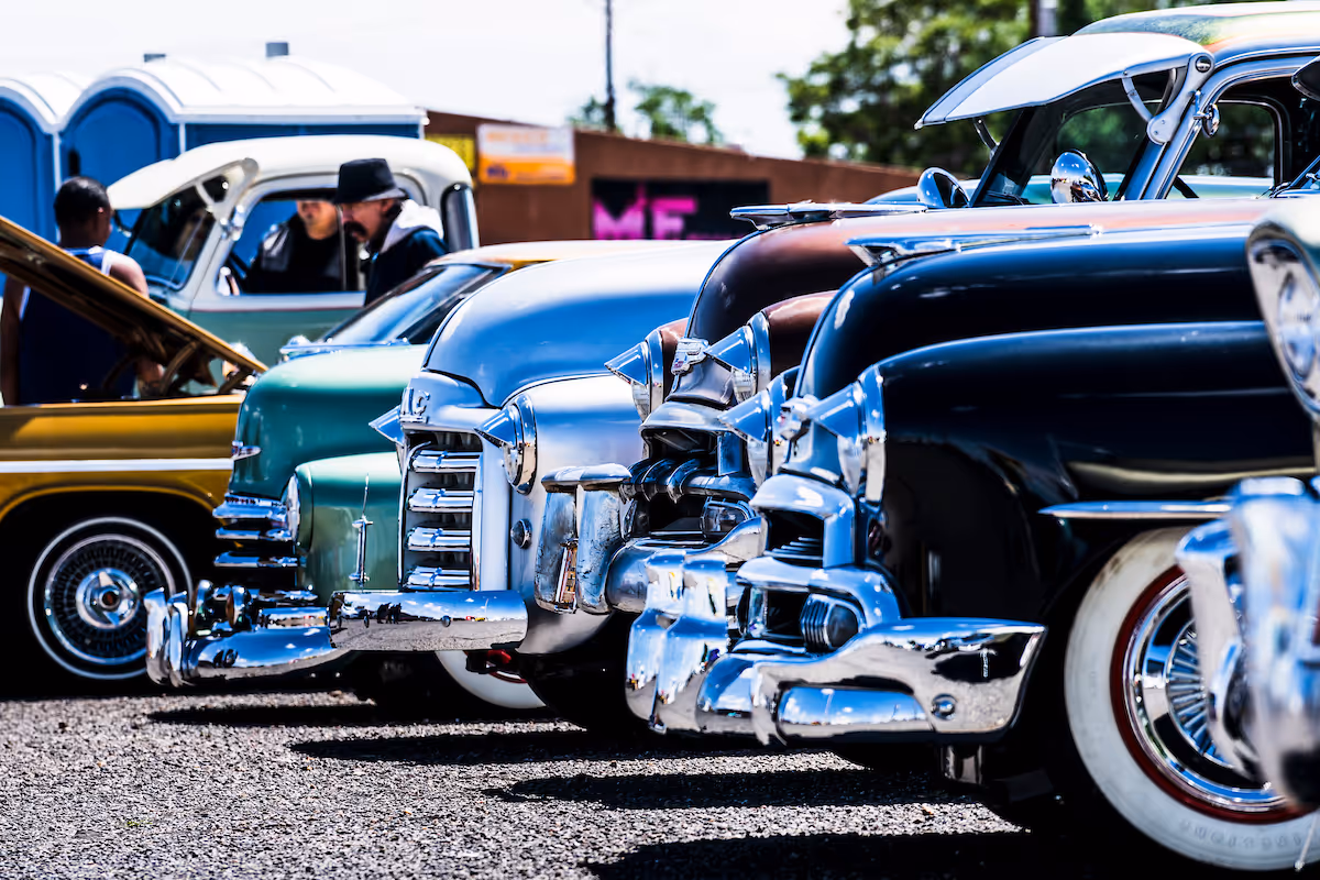 Classic cars on Route 66 in Albuquerque