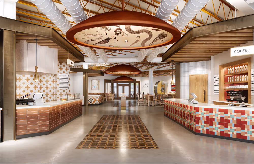Rendering of inside of Santa Fe Food Market