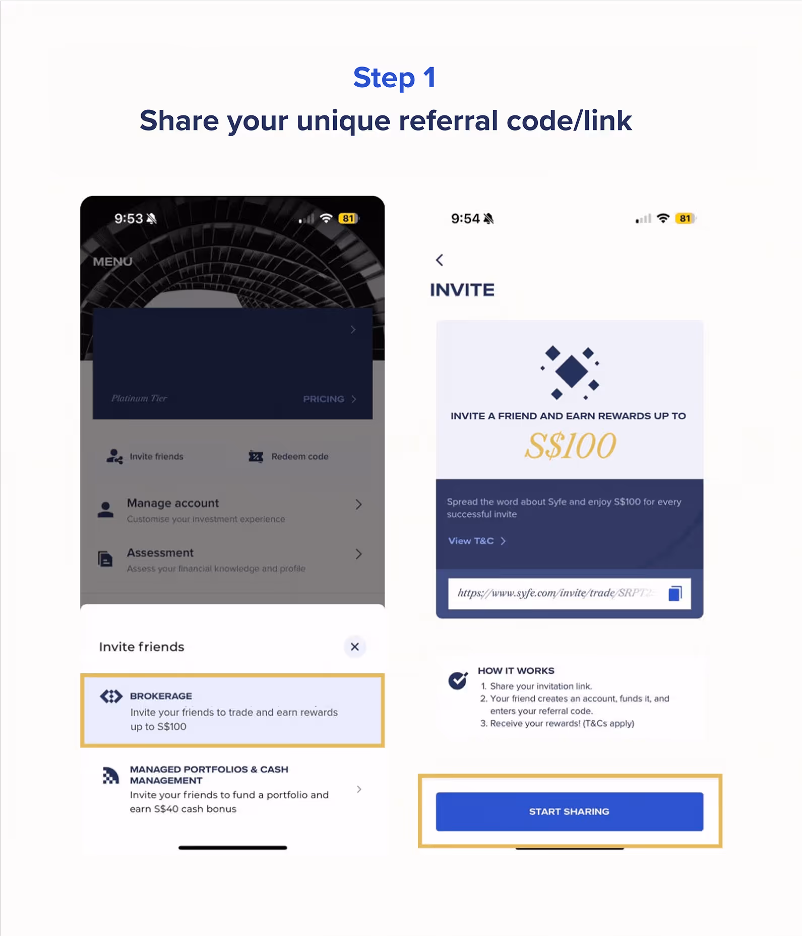Referral process step 1