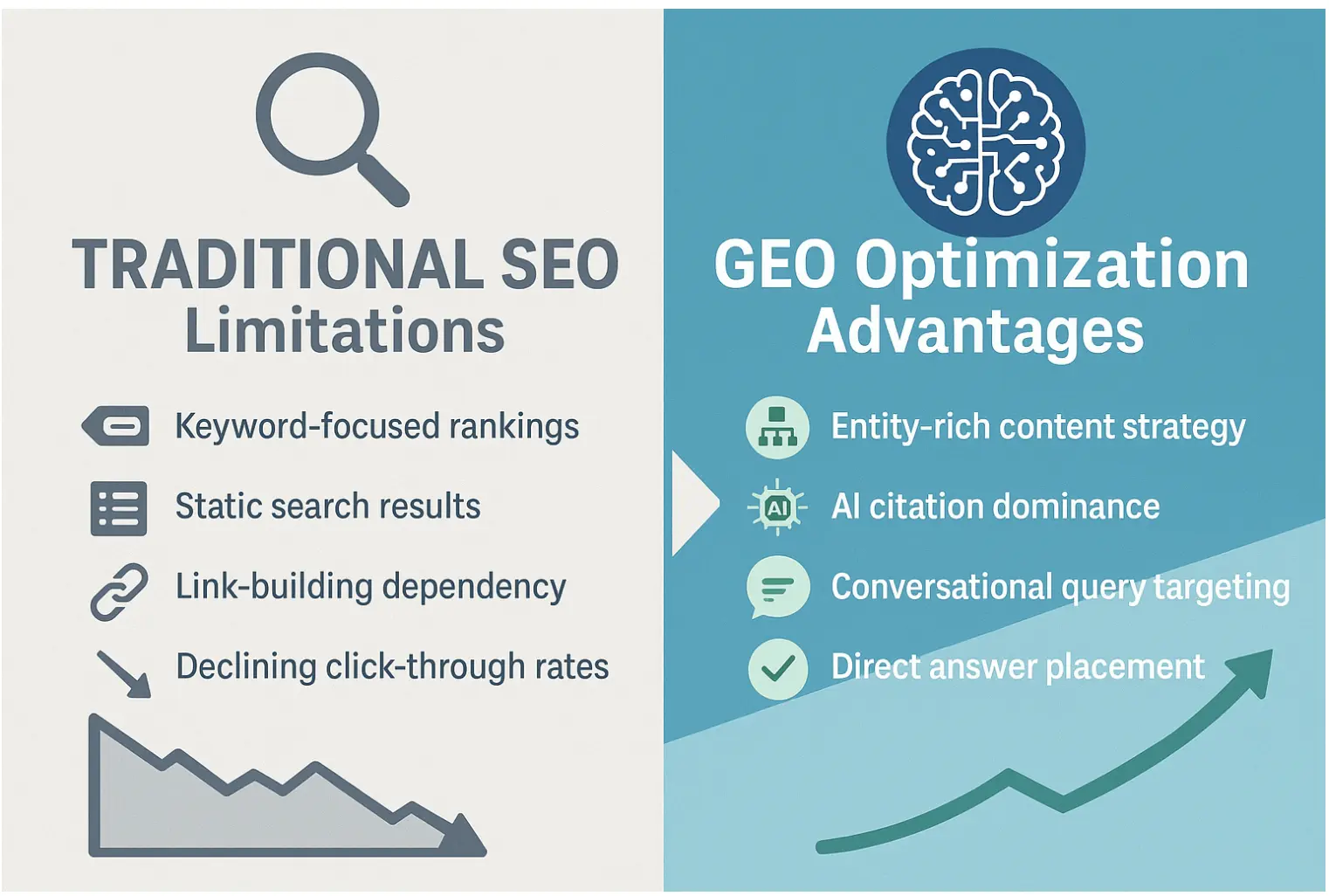 Traditional SEO vs. GEO