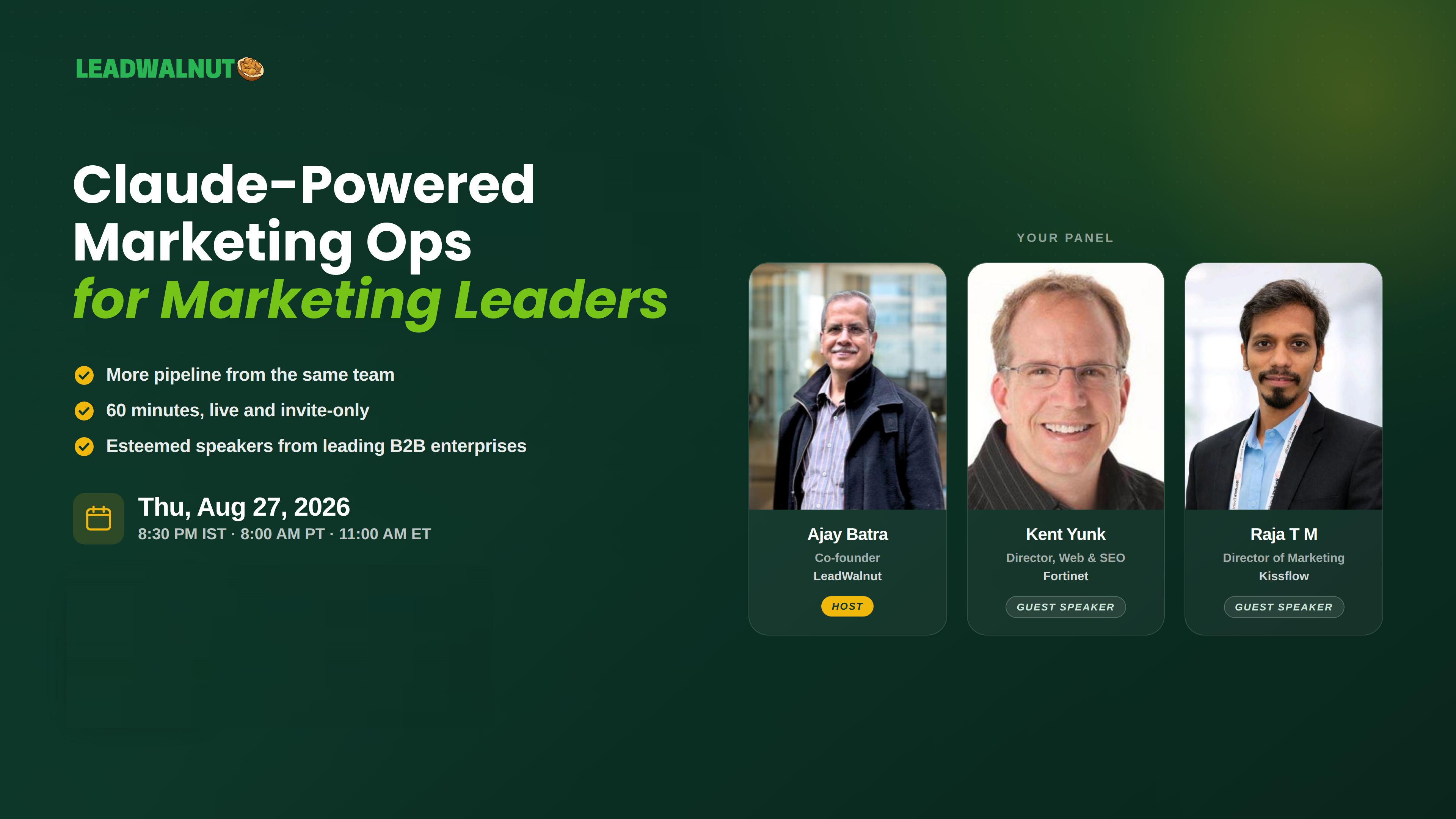 LeadWalnut claude marketing ops