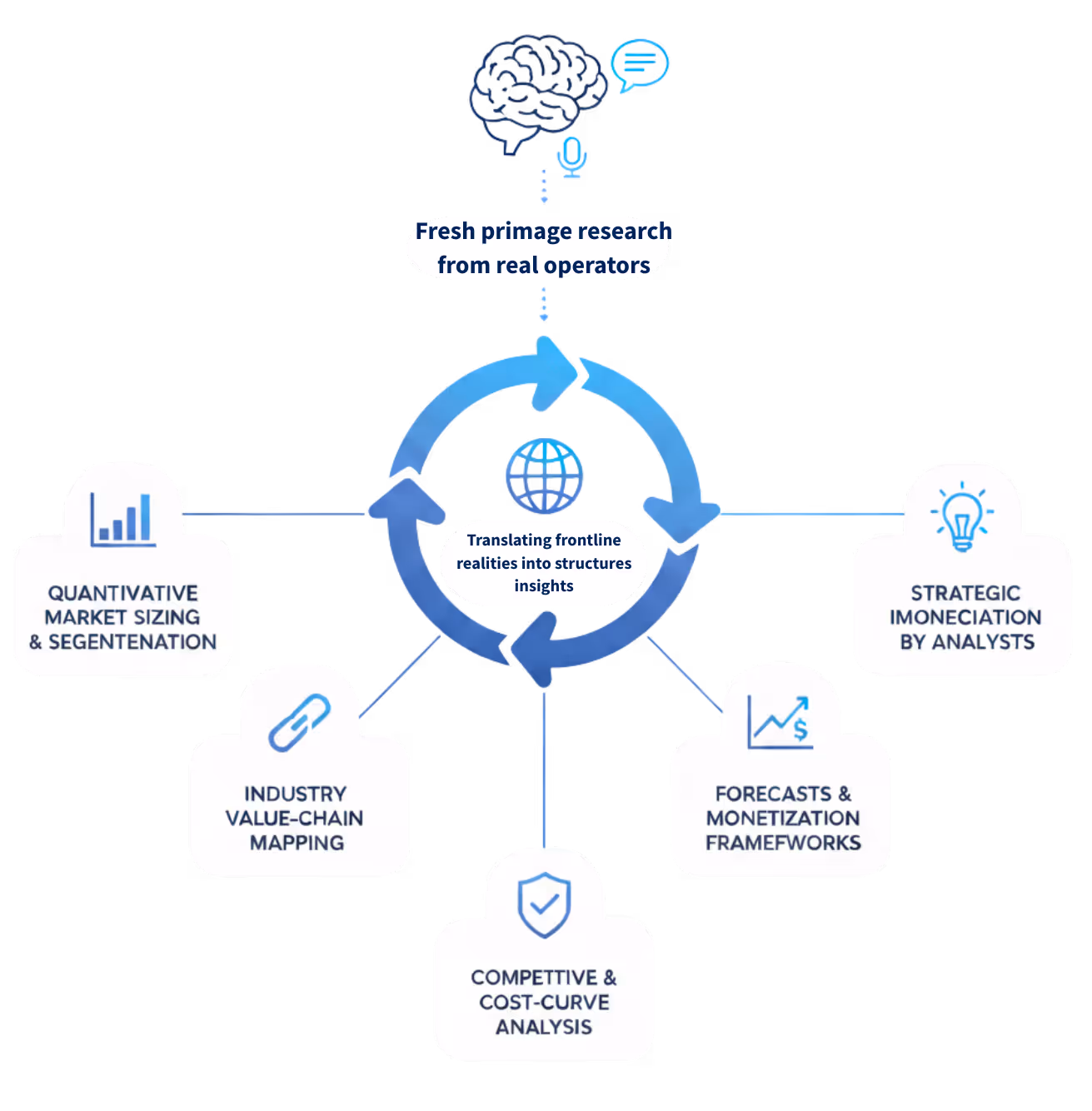 A graphic explaining how transcript adds value with it's primary intelligence