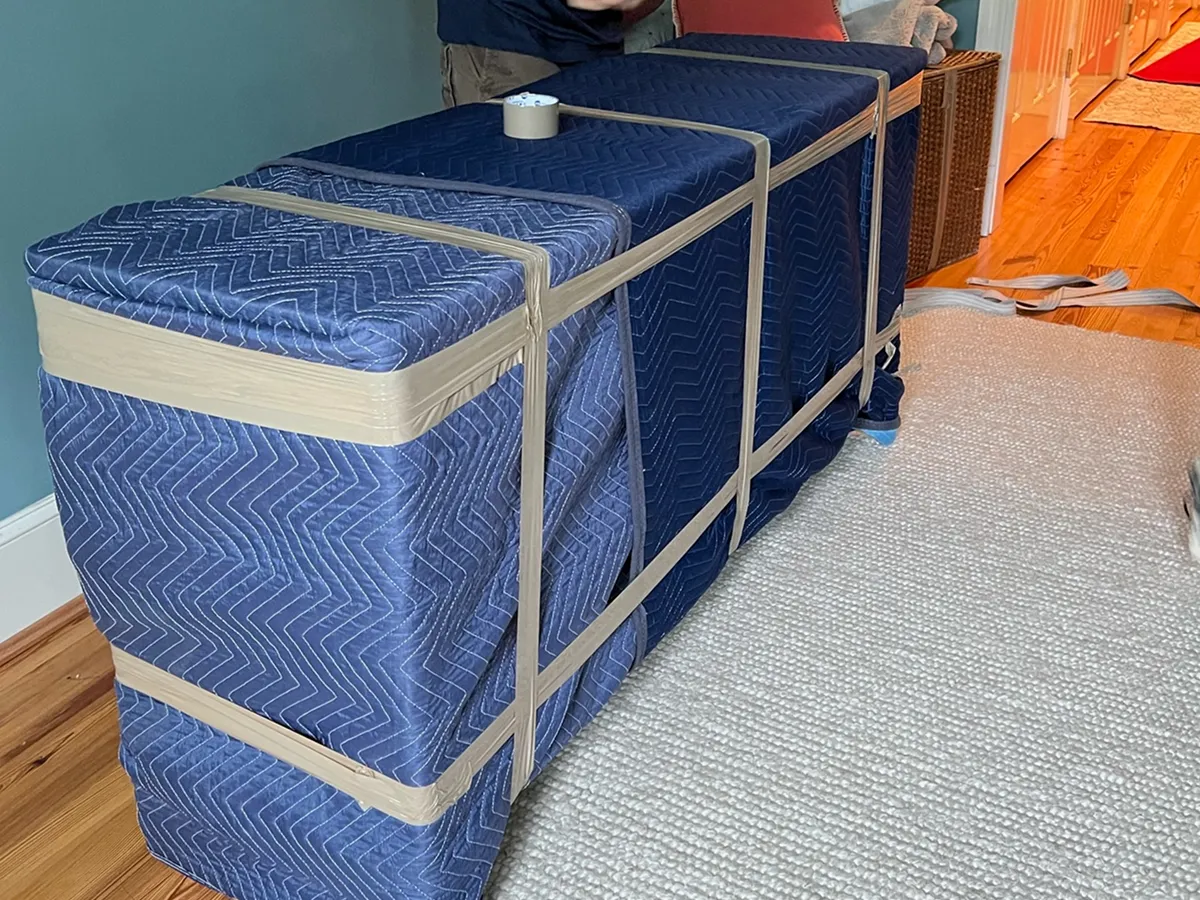 Furniture Protected by Moving Blanket for Move