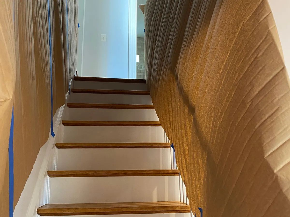 Wall Protection is Essential for Narrow Stairways