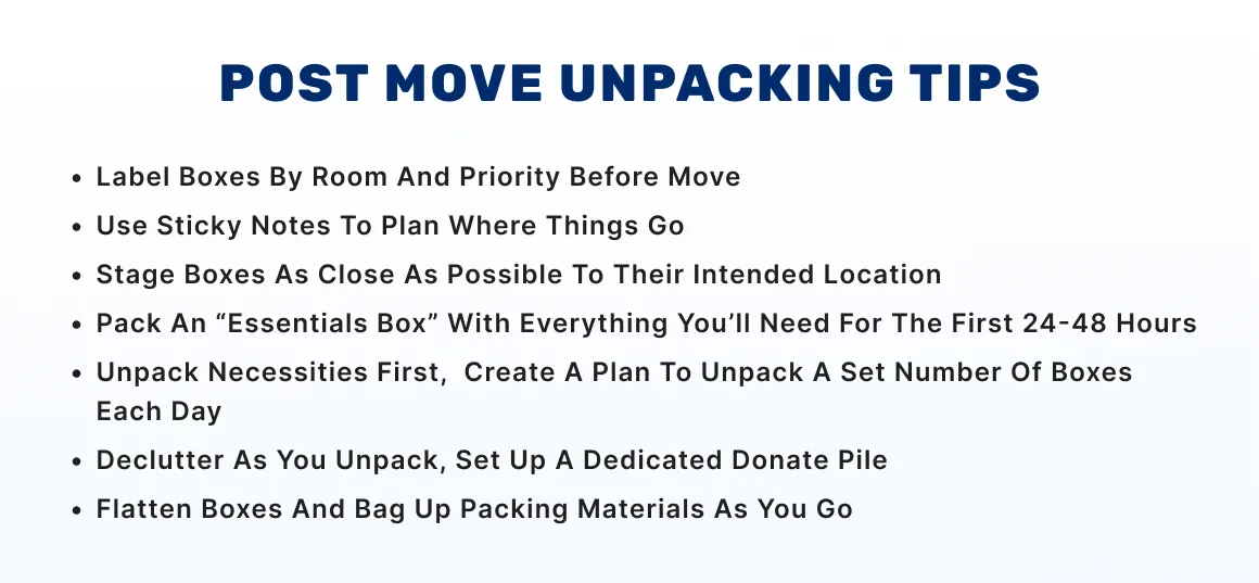 Post Move Unpacking Tips