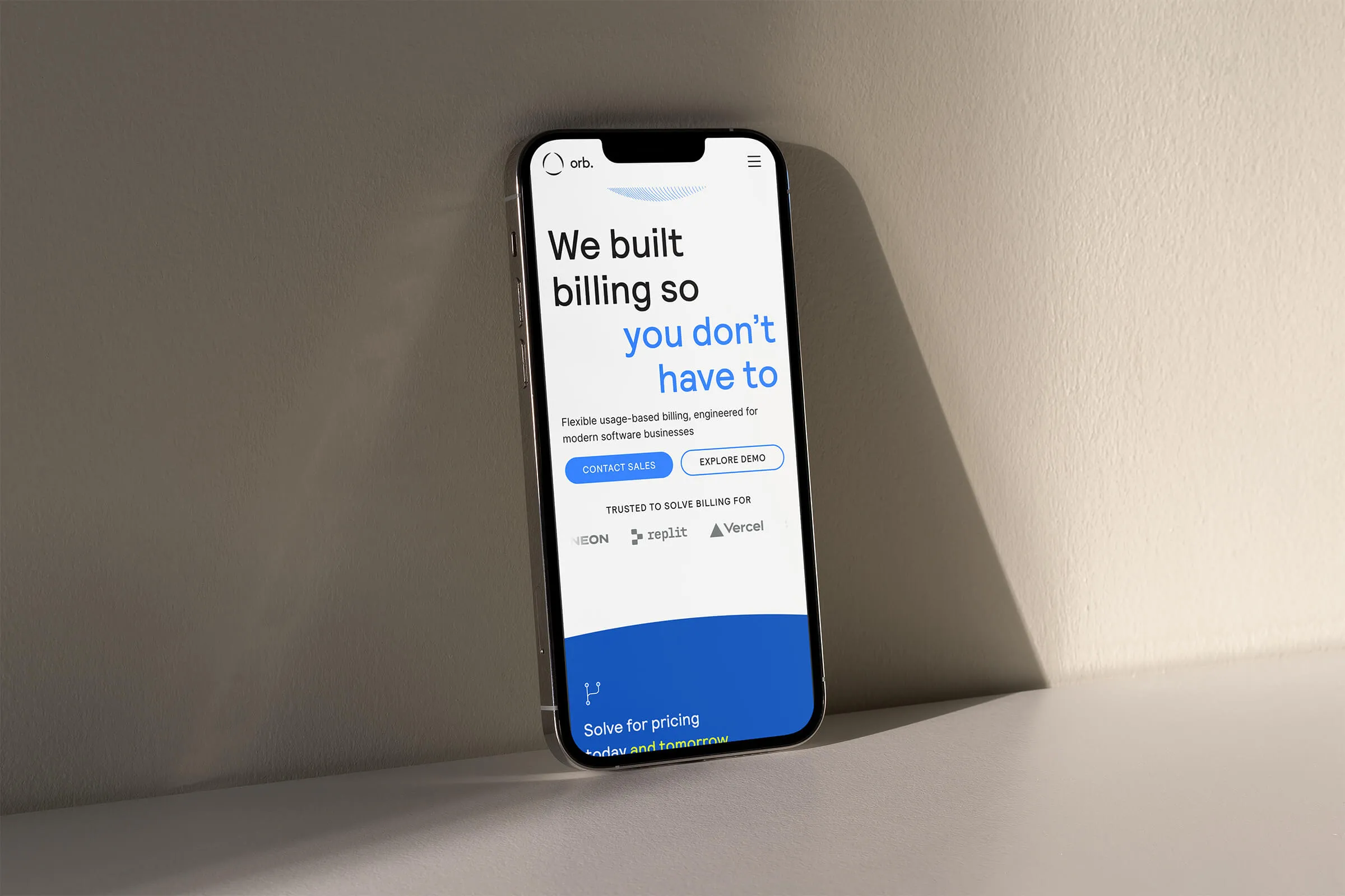 mockup of a mobile phone