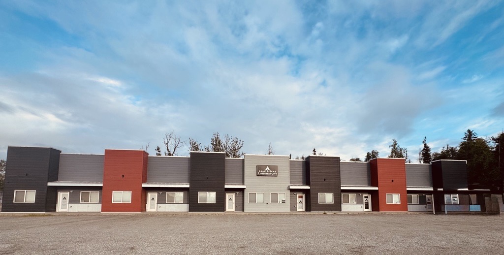 The Land & Seas Laboratory building and parking lot