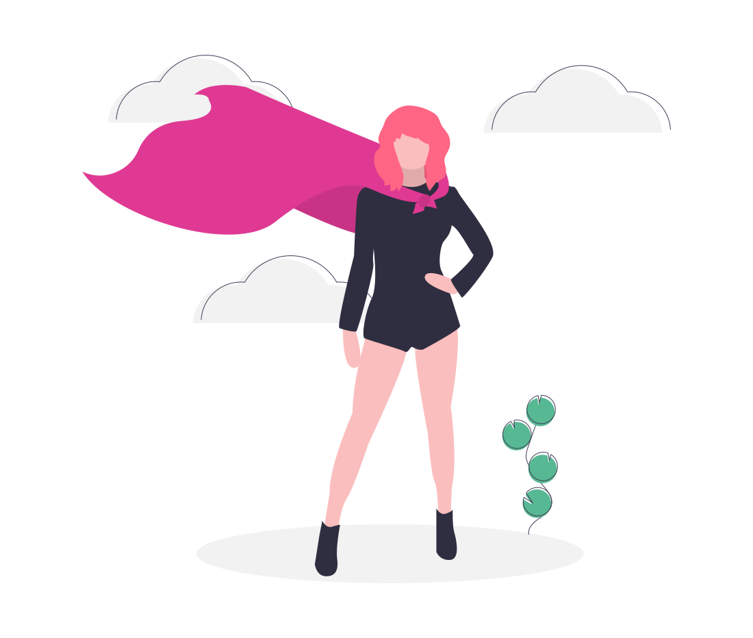 An animated picture of super woman.