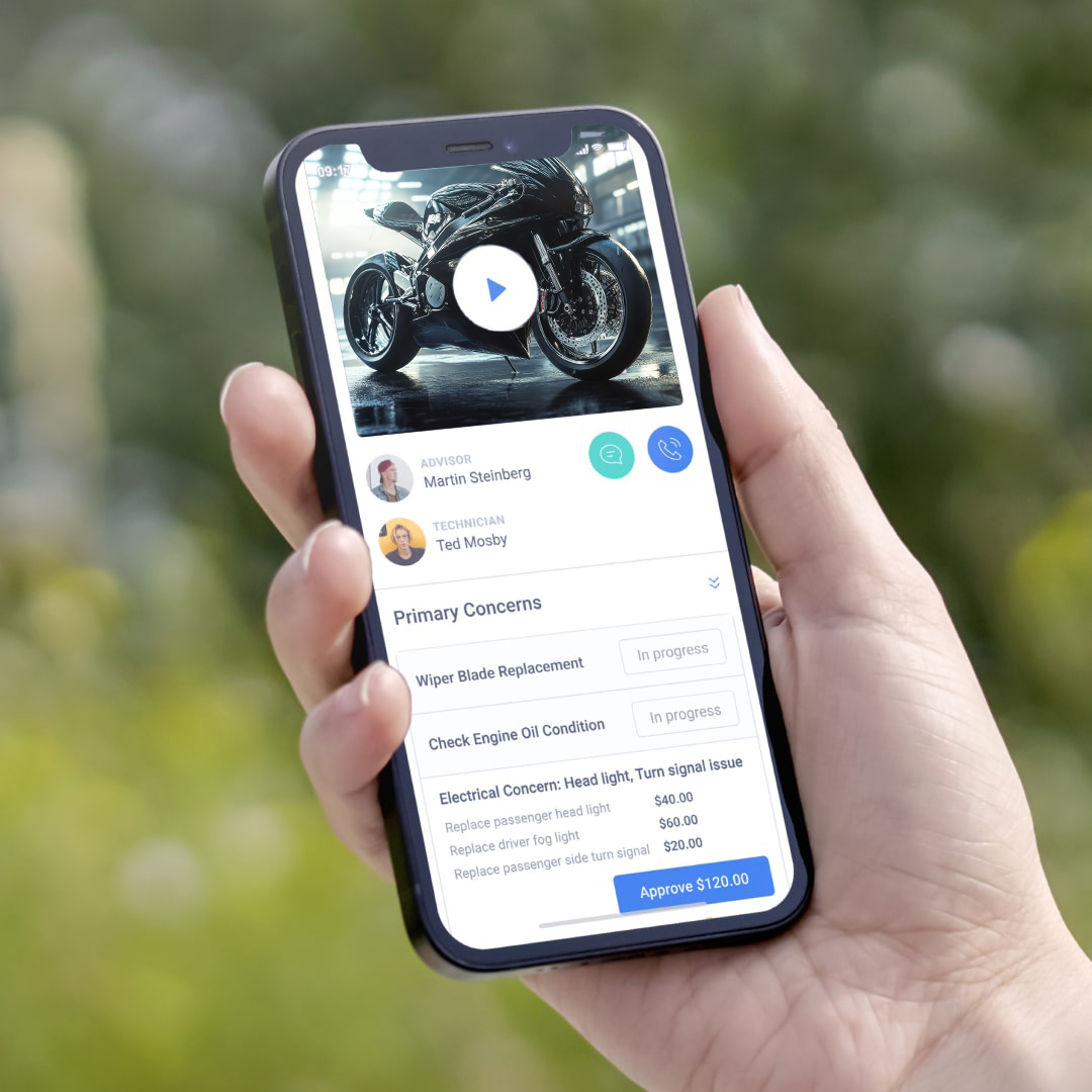 An end user watching a Quik Powersports video