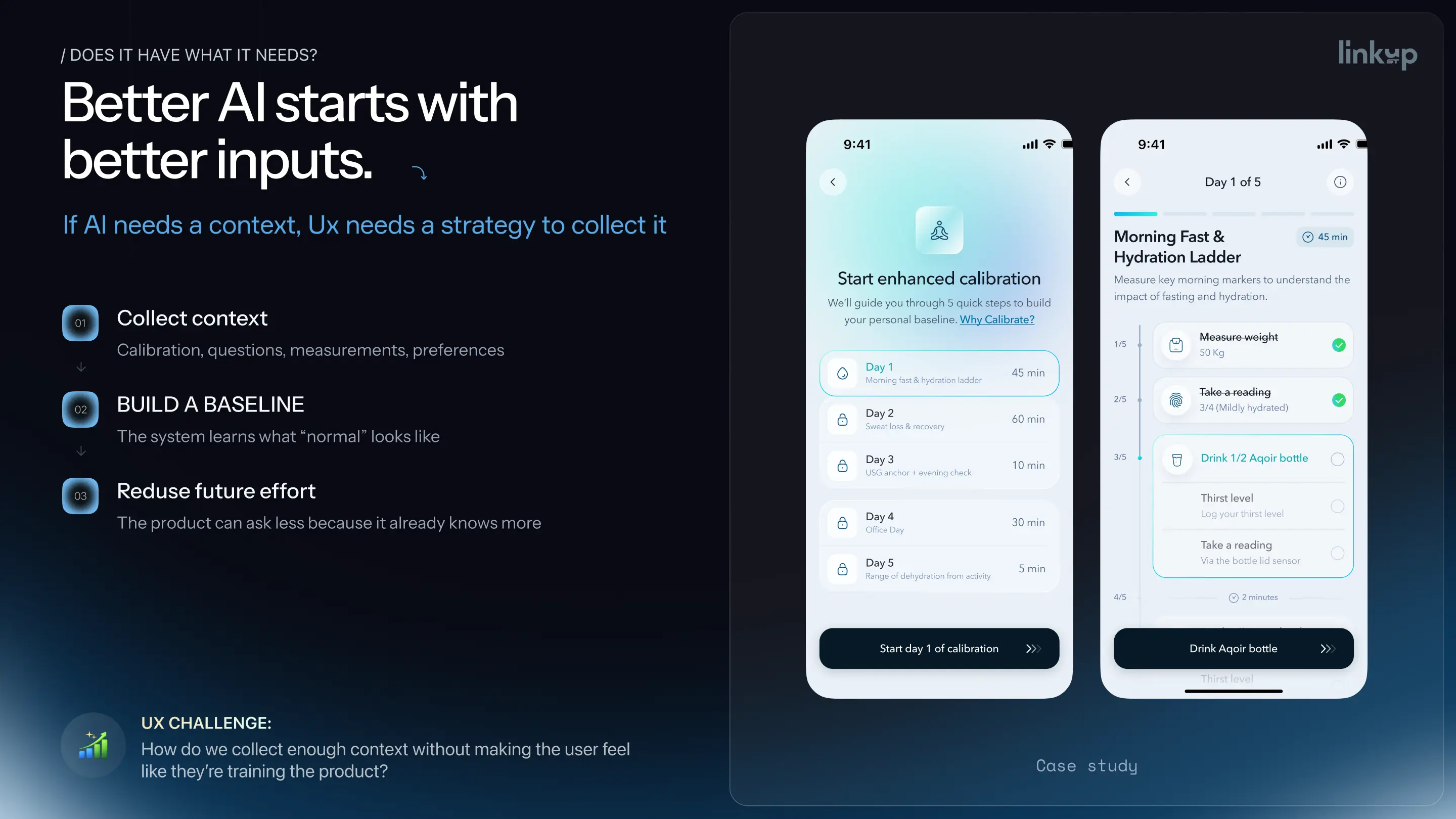 AQOIR case: onboarding that collects context gradually to improve AI output