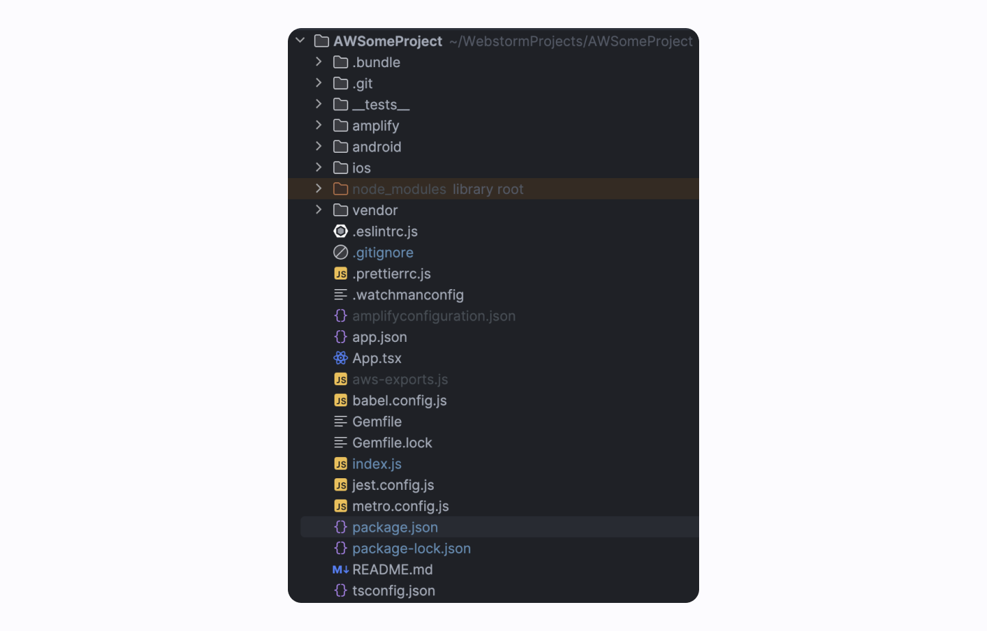 creating a file calling amplifyconfiguration.json