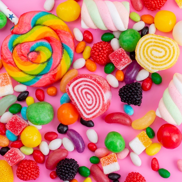 Layout of watermelon candies