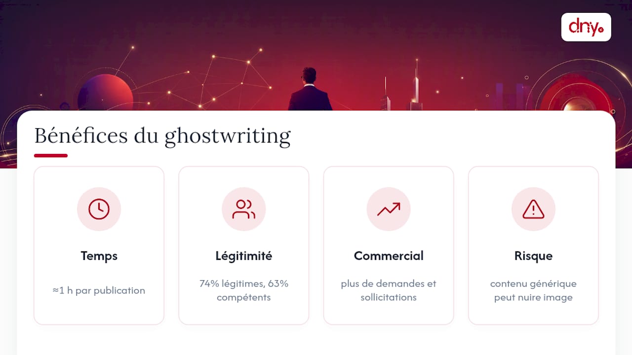 Pourquoi un dirigeant financier devrait envisager un ghostwriter — overview diagram