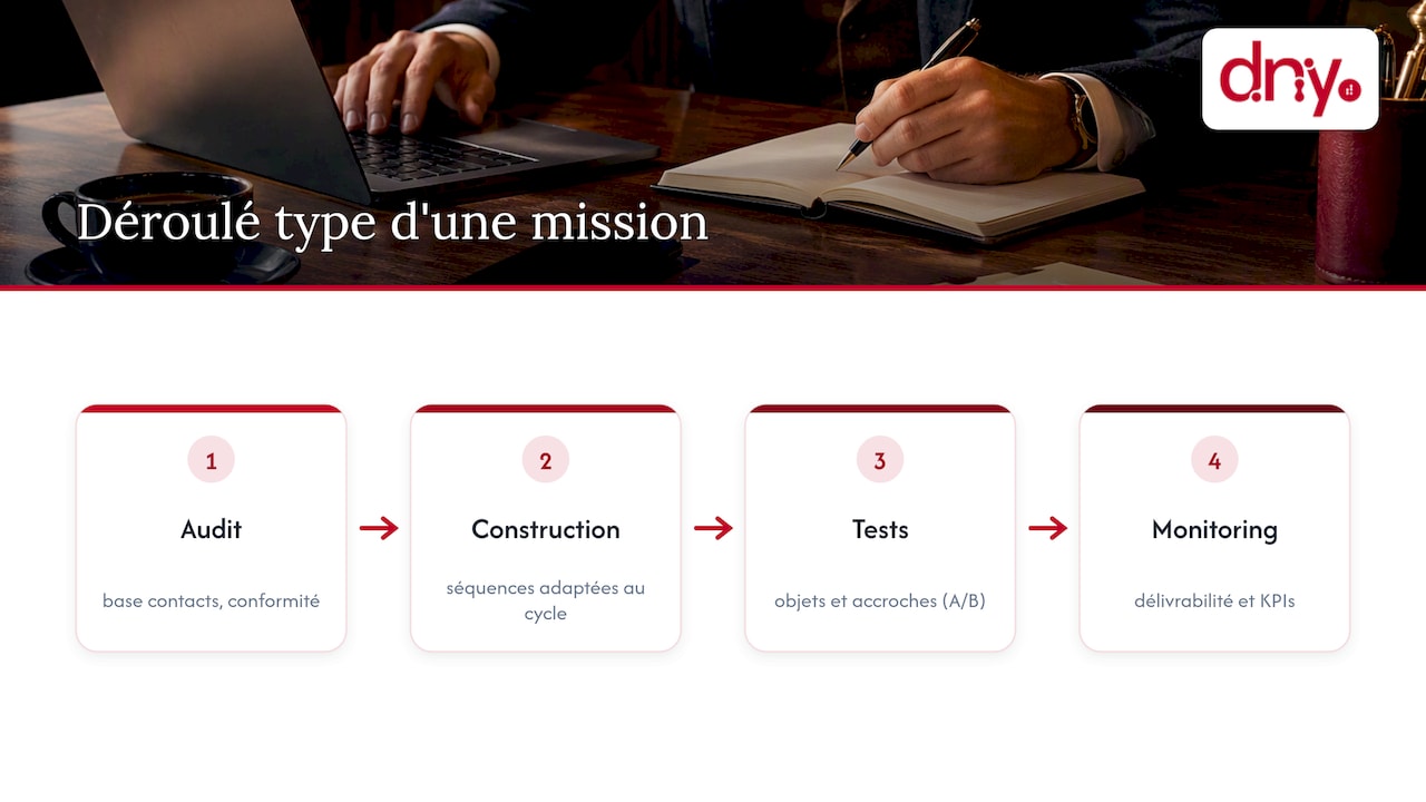 Preuves et pratique : comment nous exécutons des campagnes conformes et efficaces — overview diagram