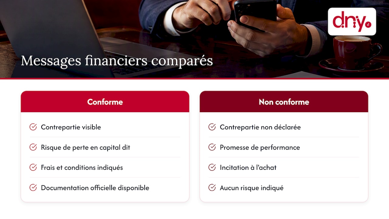 Comparaison des éléments de conformité des deux messages
