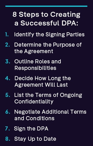 8 Steps to follow to create a successful DPA