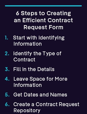 6 Steps to Creating an Efficient Contract Request Form 