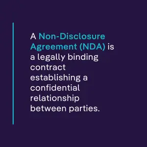A Non-Disclosure Agreement (NDA) is a legally binding contract establishing a confidential relationship between parties.