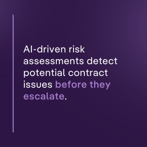 AI-driven risk assessments detect potential contract issues before they escalate