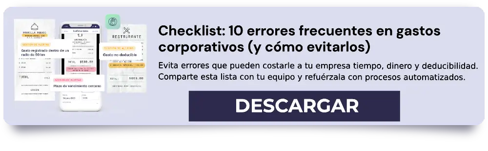 checklist errores gastos corporativos