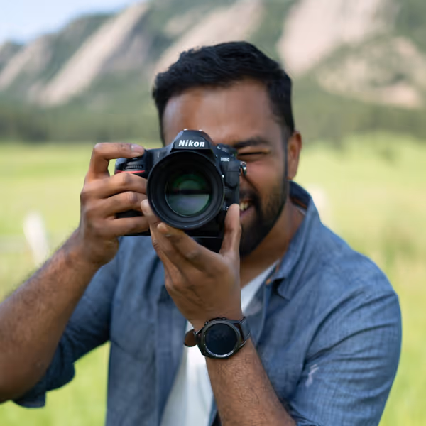 image of a man taking a picture