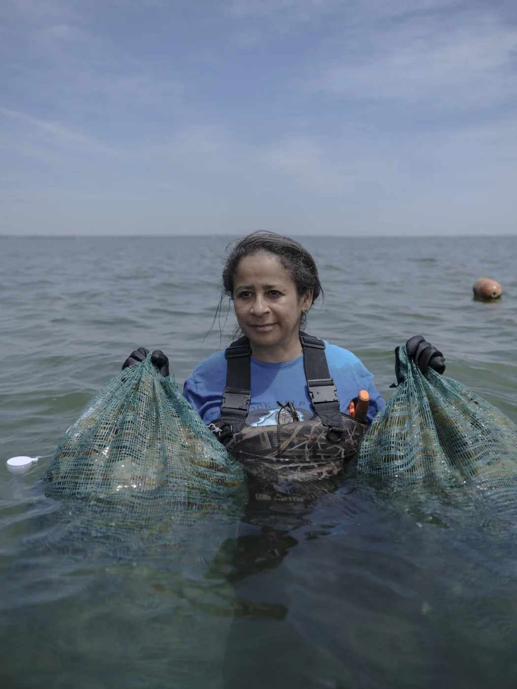 Danielle Hopson Begun with bags of kelp.