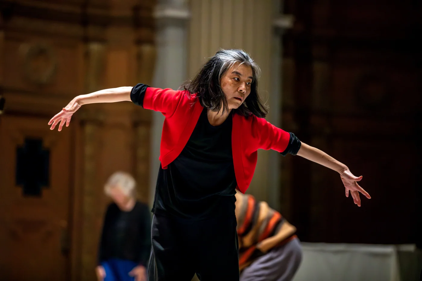 The first rehearsal at St. Ignatius Church, with an elder dancer embodying the spirit in every movement.