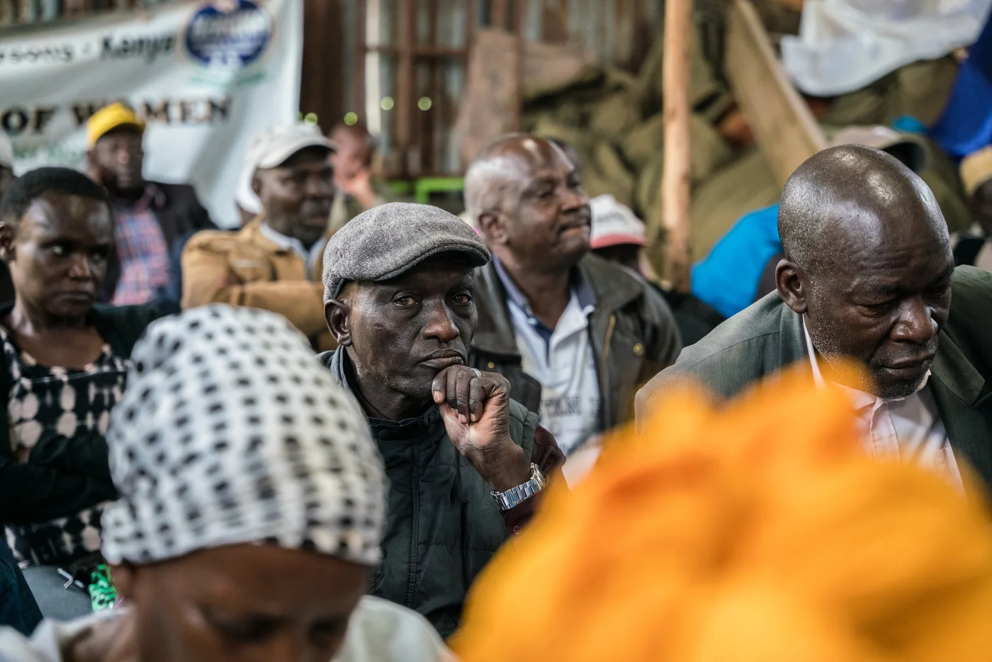 People gather at the Kibera Day Care Centre for the Elderly.