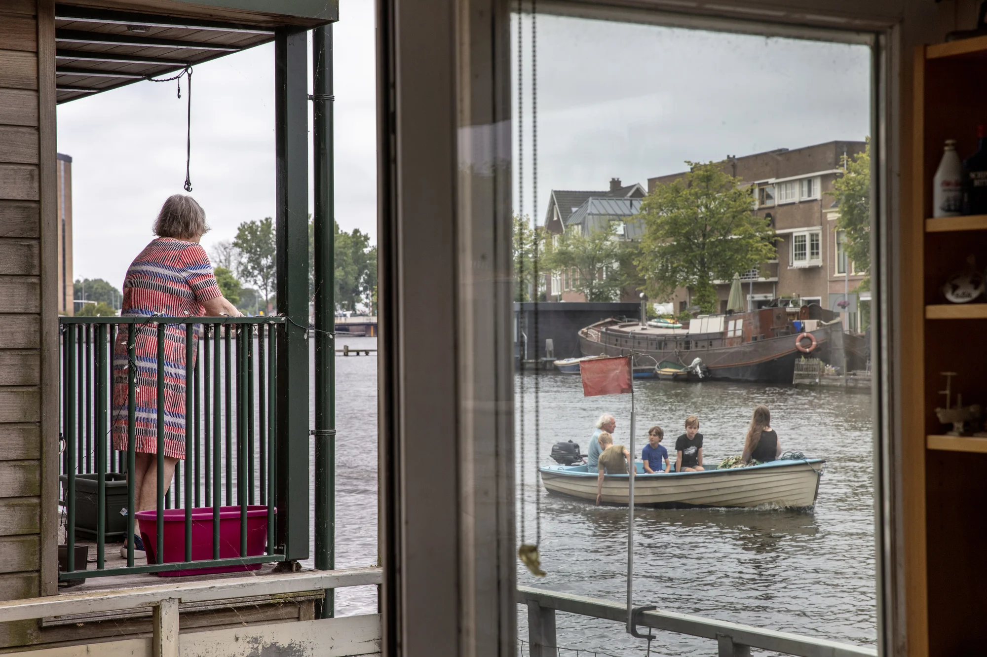 Ton with his grandkids and middle daughter in Haarlem, Netherlands on July 11, 2026. He sees his grandkids every week.