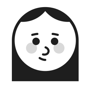 A simple cartoon icon illustration of me made by me.