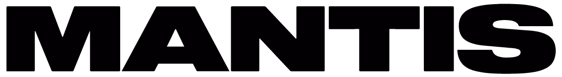 MANTIS brand logo in bold black uppercase letters.
