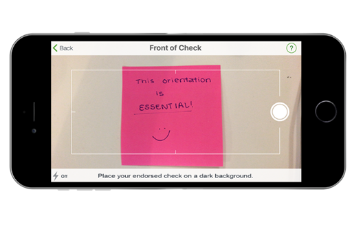 WCAG 1.3.4: Mobile banking will only allow horizontal orientation when depositing checks for an essential purpose.