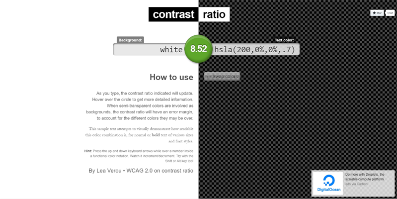 1.4.11: Contrast-ratio.com is a phenomenal resource to check color combinations for passing WCAG color contrast ratios.