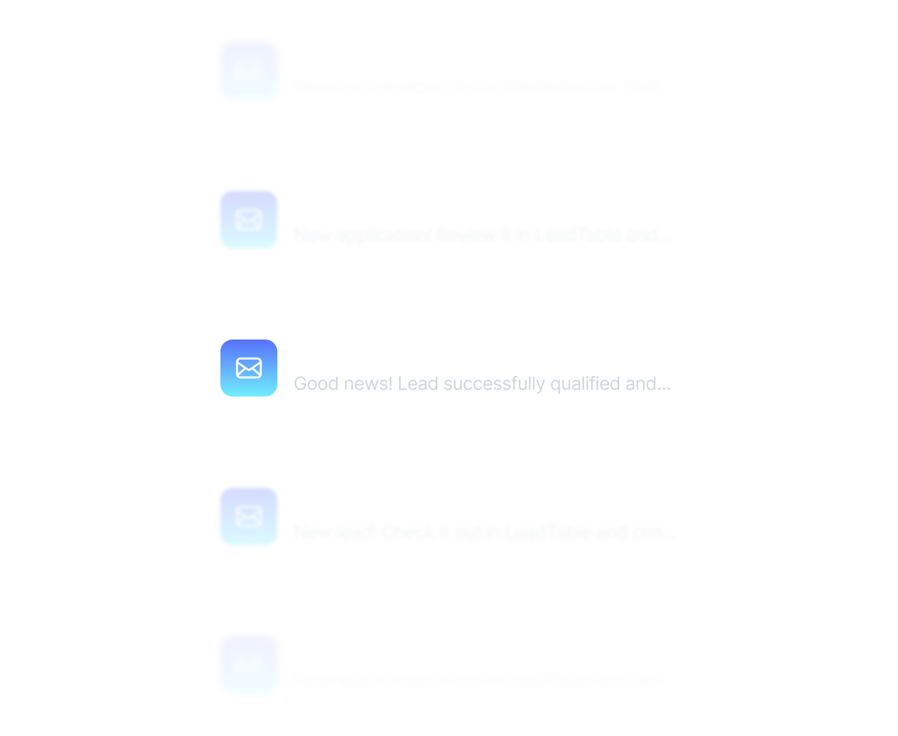 Email automation in LeadTable for automatic updates to leads and clients