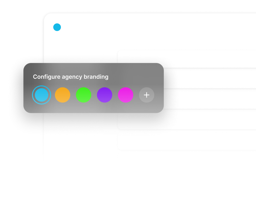 White-label agency branding in LeadTable with logo, colours and custom domain