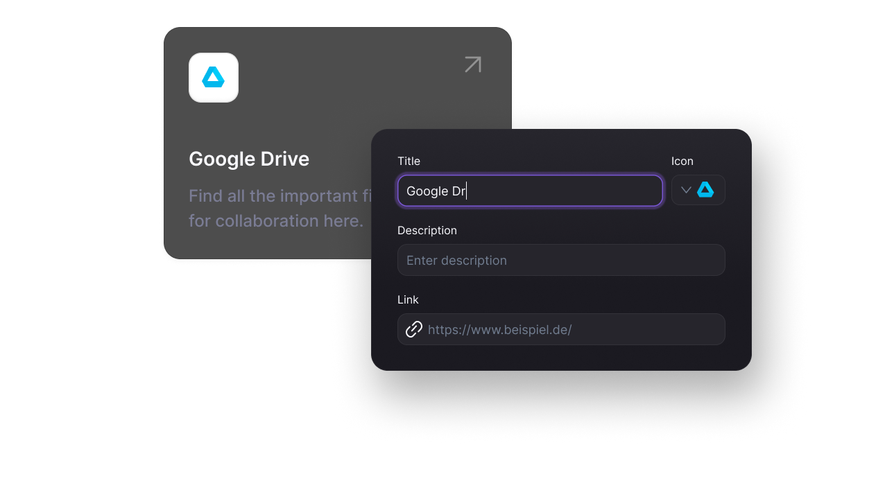 Google Drive link integration in a LeadTable client portal