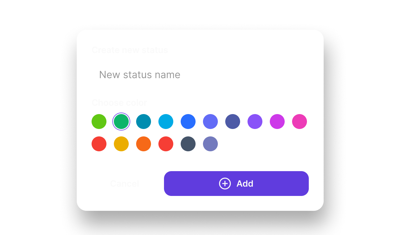 Creating a custom lead status with name and colour in LeadTable