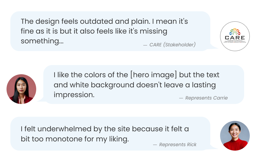 user quotes - CARE UI 