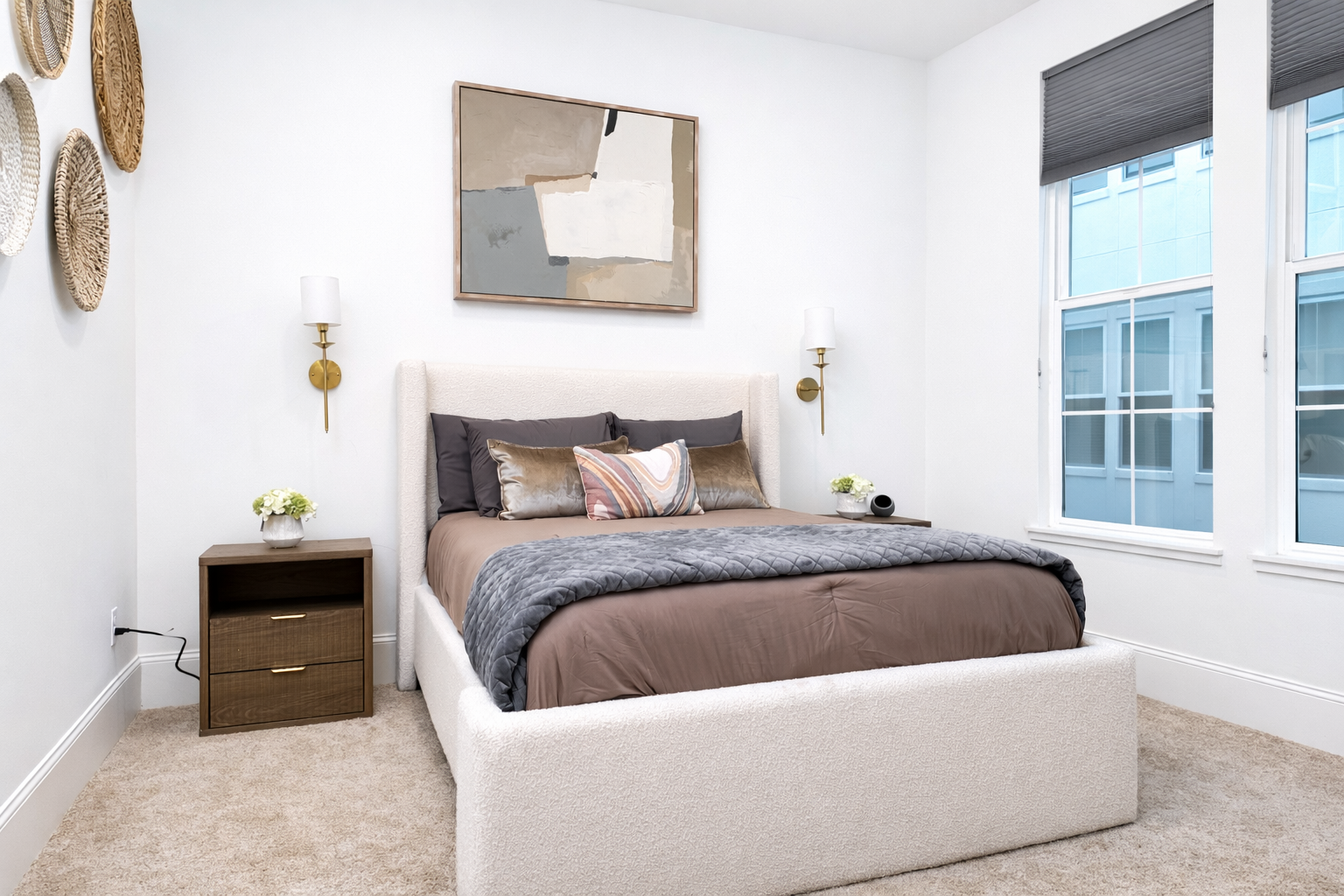 Private bedroom suite at the Opulent Recovery Retreat, a dedicated post-surgical recovery home in Houston