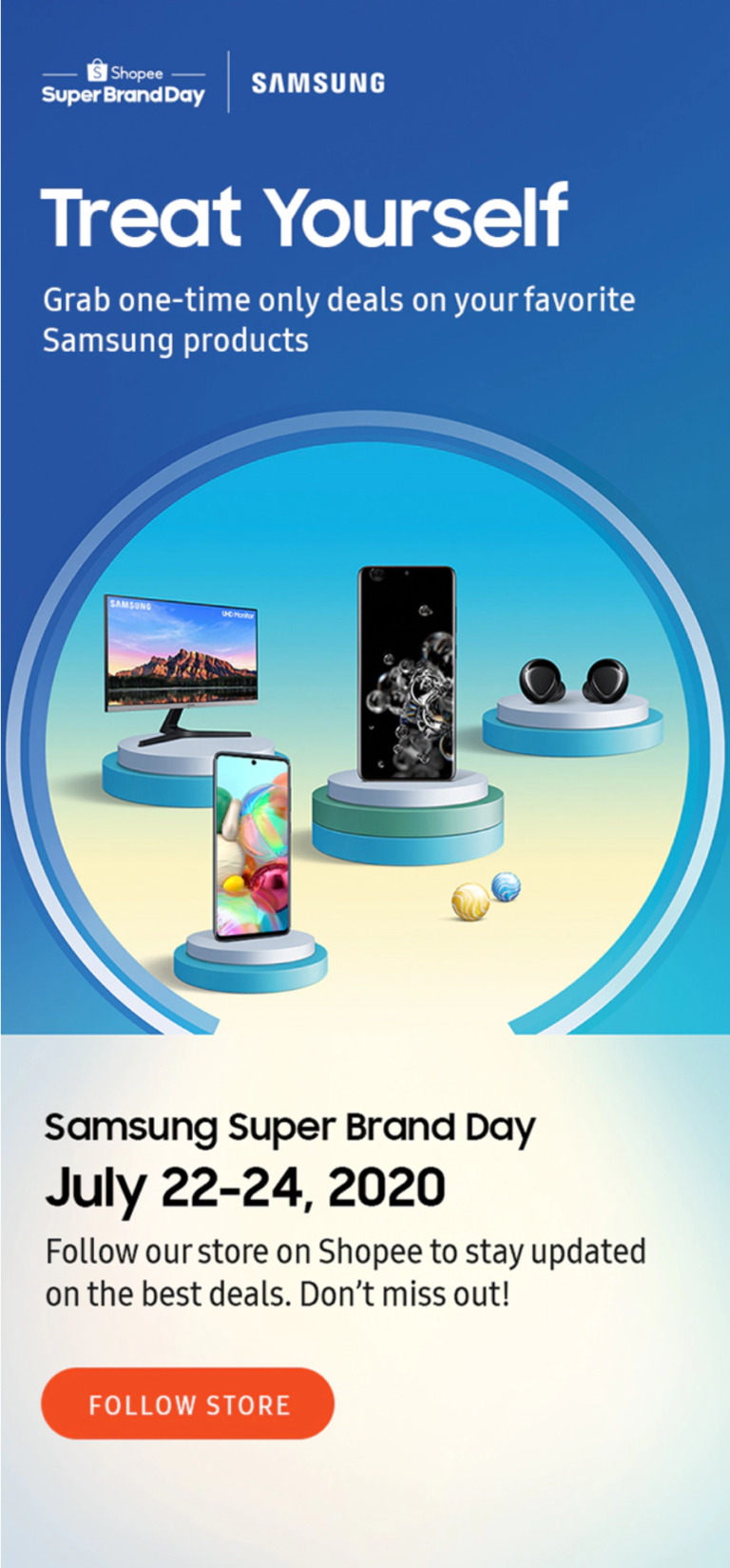 samsung single column email design layout