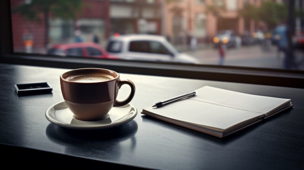 coffee on a business table
