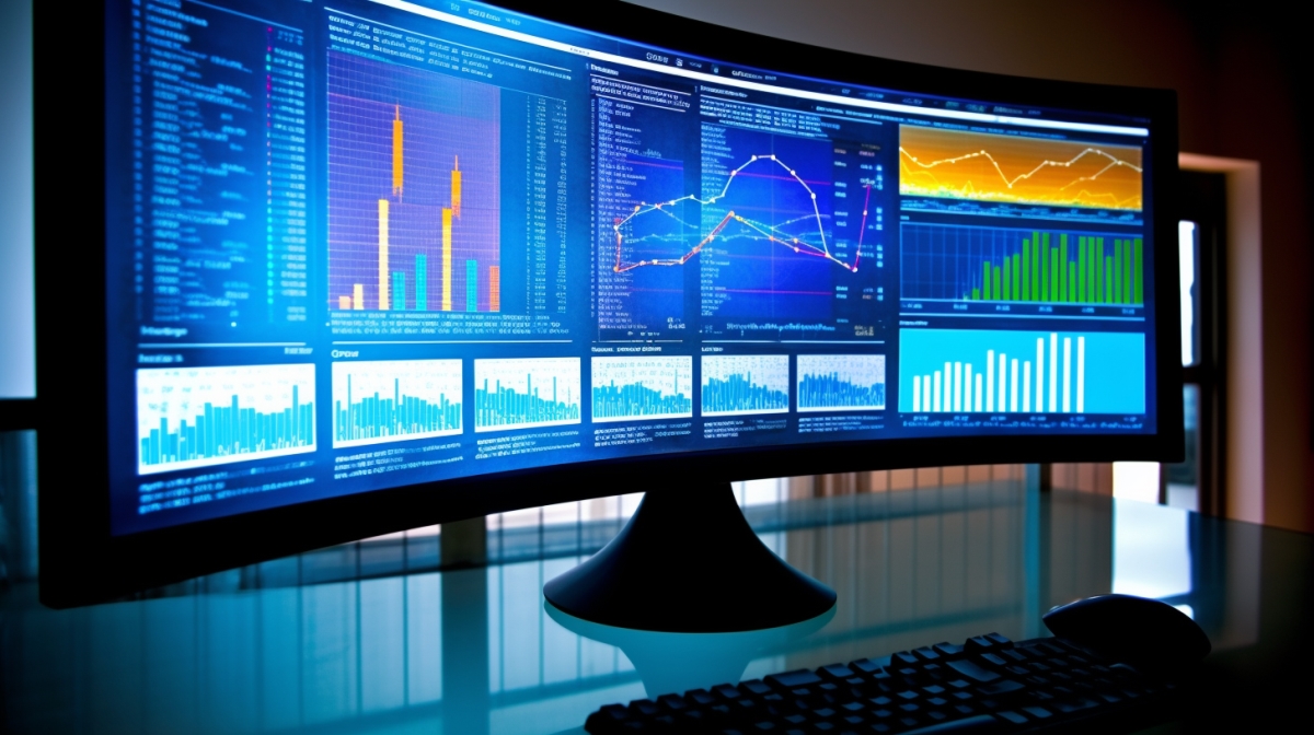 a detailed, high-resolution image of a financial report displayed on a modern computer screen