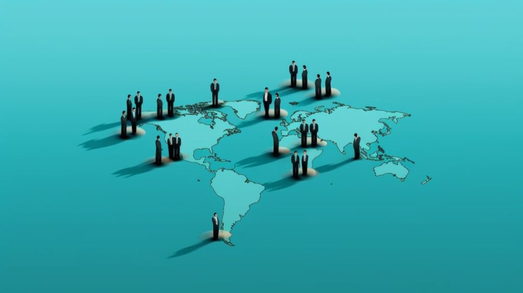 Image depicted a global map that showcases the distribution of offshoring employees to businesses in various locations including the Philippines.