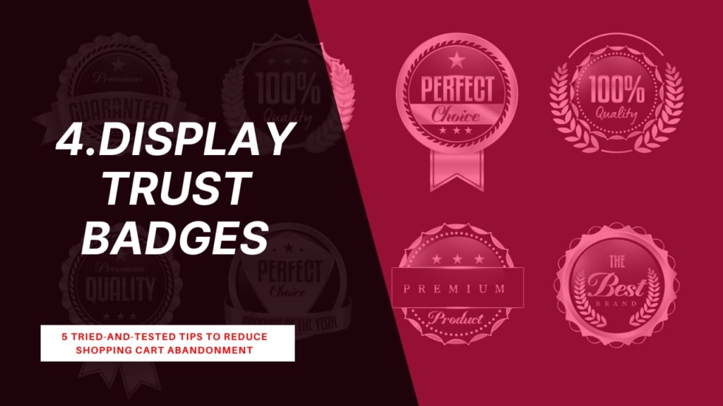 reduce shopping cart abandonment effectively no by displaying trust badges poster