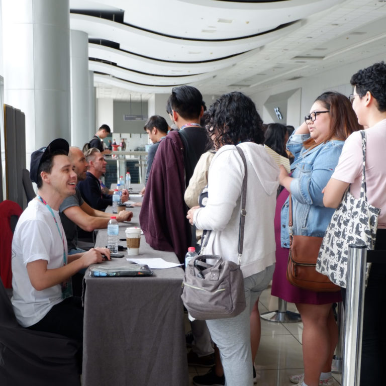 event registration line