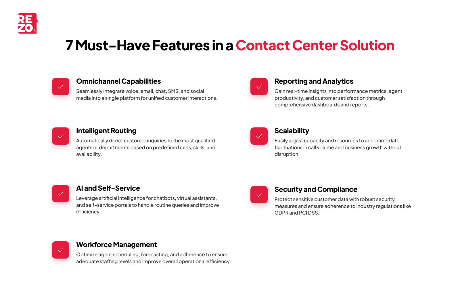 7 must have features in a contact center solution