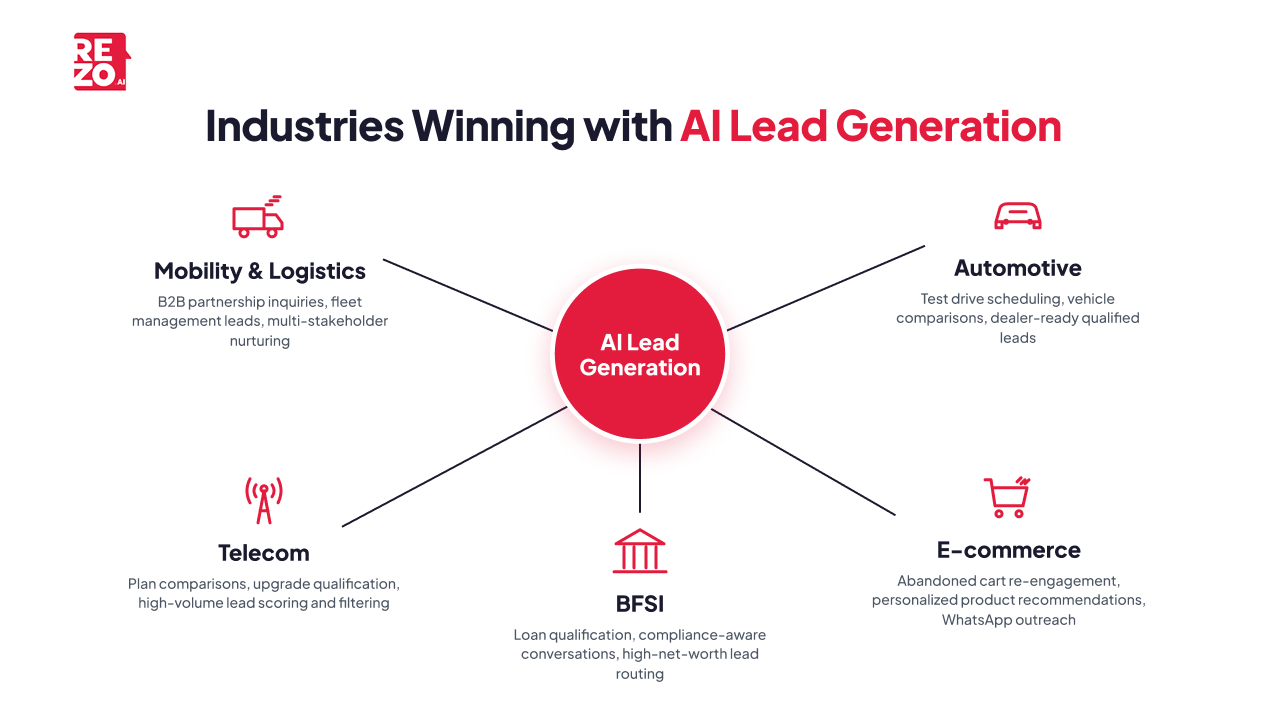 industries winning with AI lead generation
